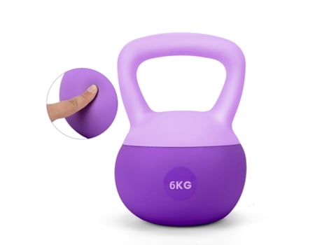 Kettlebell Macio 6kg Para Fitness Ioga E Treino Em Casa Hct Style