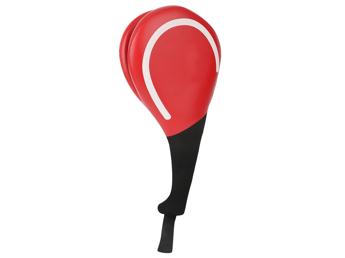1pcs Alvo De Pé De Couro Pu Para Treinamento De Taekwondo Sanda Kickboxing Boxe Equipamento Esportivo Vermelho