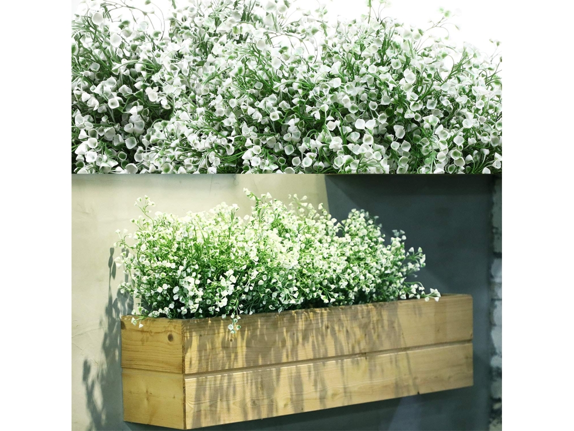 12 Arbustos Artificiais, Flores Artificiais Resistentes Aos Raios Uv, Plantas Decorativas para Exterior BRILVIBERA