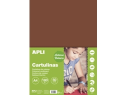 Cartão Apli Marrom A4 170g 50 Folhas