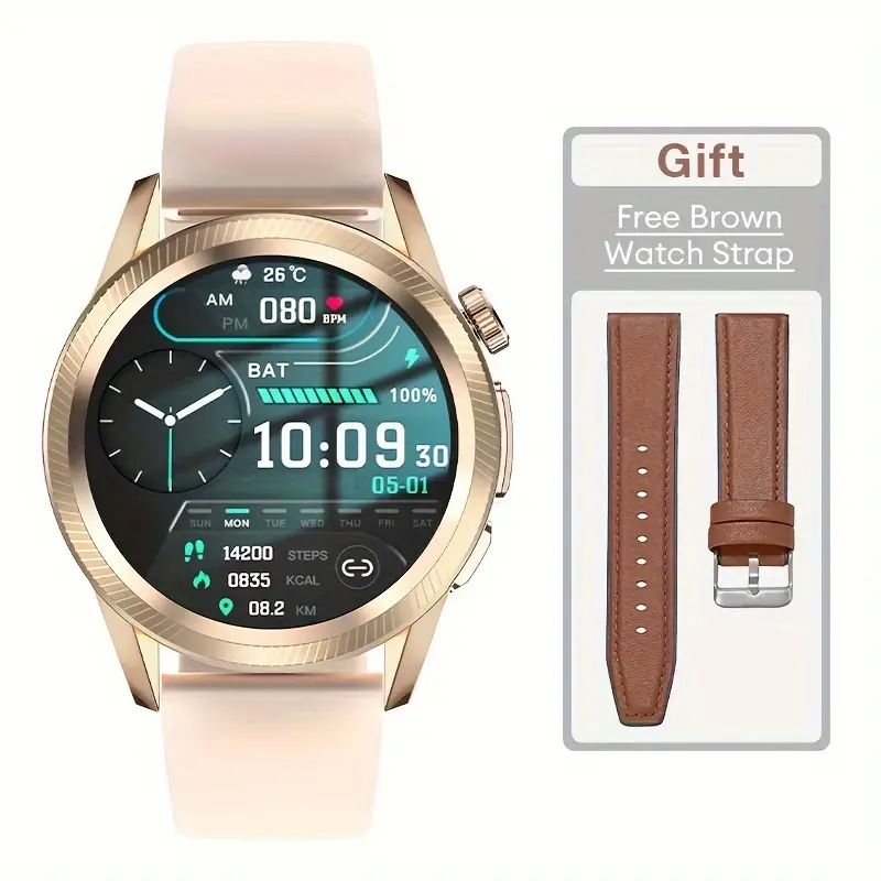 Monitor de Sono em Tela Cheia Smart Watch SHAH ARPAN Gold