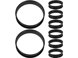 Conjunto De 8 Formas Redondas De Aço Inoxidável Para Bolos E Mousses