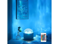 Luz Do Projetor Ocean Wave E Aurora 16 Cores Northern Lights Light Com Controle Remoto Adequado Para Home Office Bar Restaurante Branco Gusshious (Recondicionado Como Novo)