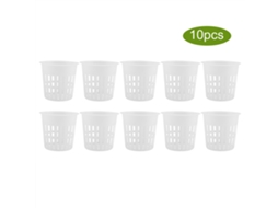 10pcs/conjunto Cesto Hidropônico Plástico Seguro Durável Para Jardim