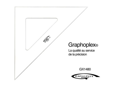 Quadrado 45° 3 bordas antimanchas 37 cm - Graphoplex cor