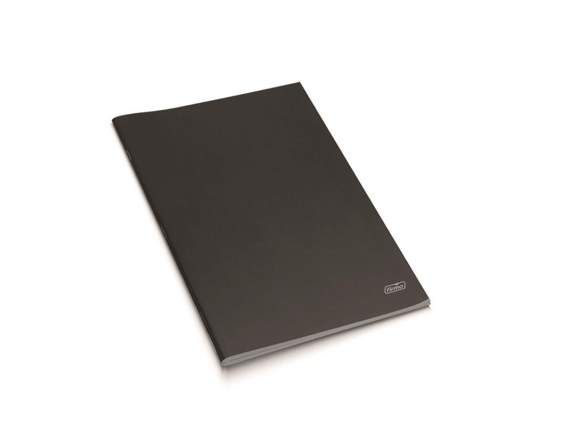 Caderno Grampeado Capa Preta A4 De 60g Com 80 Fls. Liso Firmo