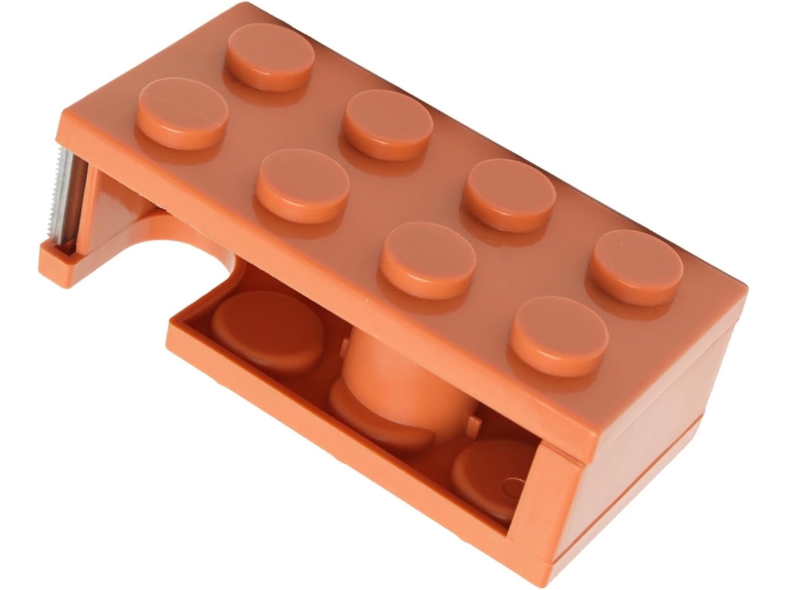 Dispensador de fita adesiva em formato de bloco, Da Yinhing, fácil de cortar, para mesa, ideal para escola.