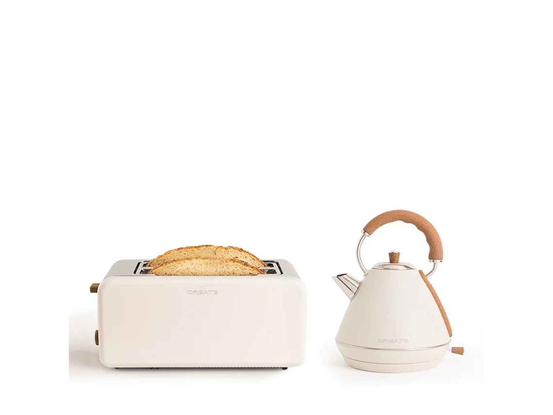 Create - Pack Torradeira Toast Retro + Fervedor De Água Kettle Retro