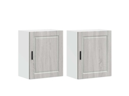 Armários Parede Cozinha 2 Pcs Porto Sonoma Cinza MAISON EXCLUSIVE