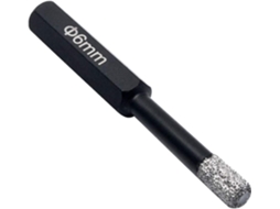 Broca de Diamante em Cera 6mm para Porcelana, Vidro, Cerâmica, Mármore, Granito Sem Água | S/MARCA