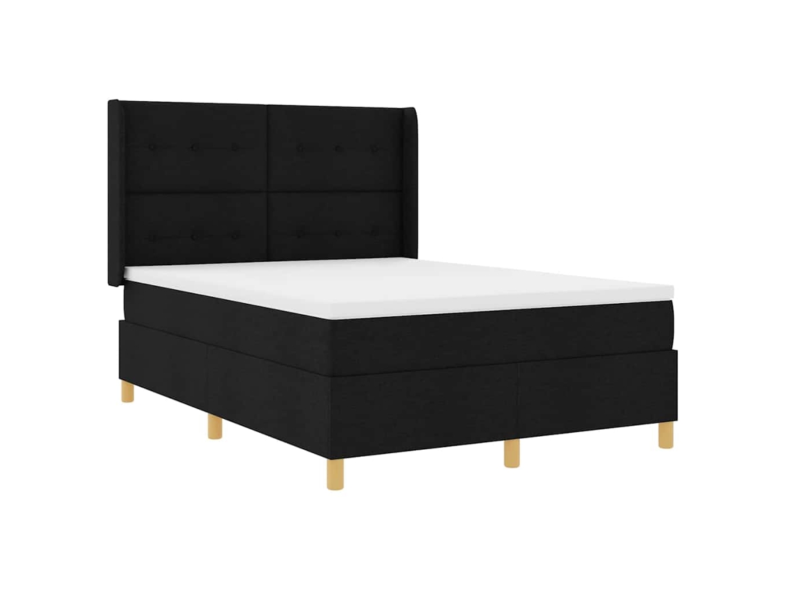 Cama Box com Fitas Led com Cabeceira Preto 140x190cm tecido MAISON EXCLUSIVE