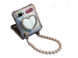 Lurelia Capa Transparente Em Silicone Com Cordão Compatível Com Samsung Galaxy Z Flip 3