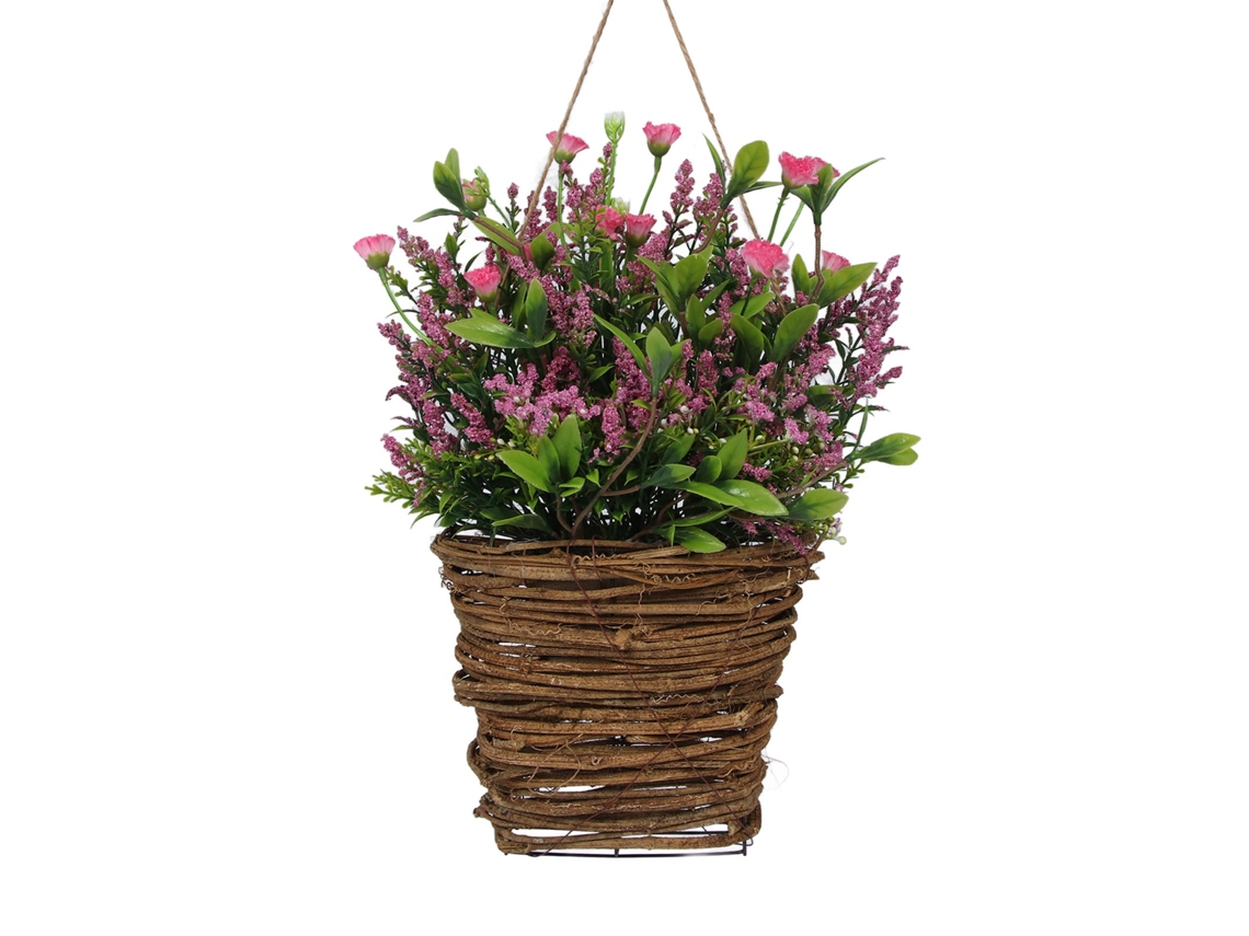 Cesto de Porta LAXISCREED com Flores Silvestres Decorativas