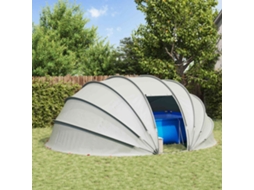 Vidaxl Tenda De Piscina Domo 538 X 440 X 204 Cm Cinzento