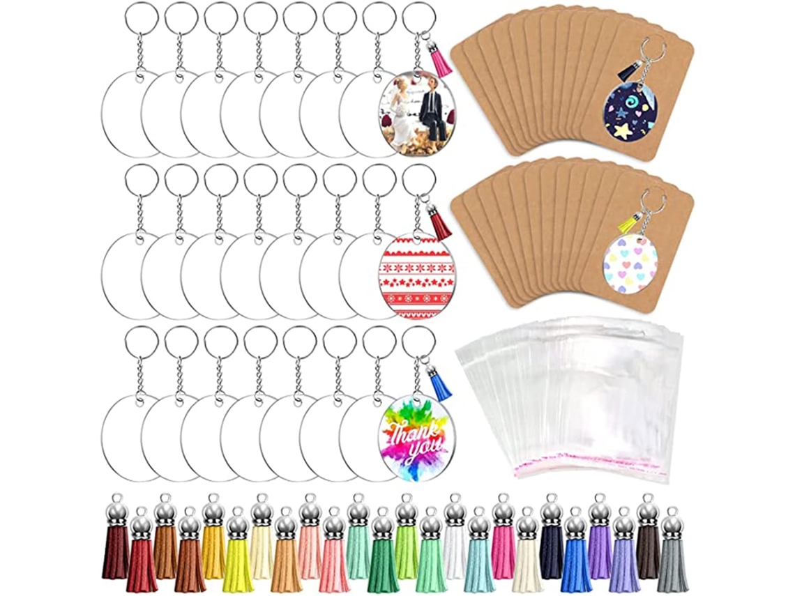 Conjunto de 144 Chaveiros de Acrílico SFUSHOS