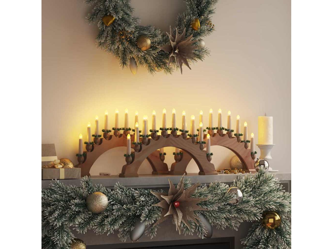 Vidaxl Arco De Velas De Natal Com 10 Velas Led 3 Unid. Led