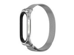 Pulseira Magnética Mijobs Milan Gt Em Aço Inoxidável Para Xiaomi Mi Band 6/5/4/3 (preta)