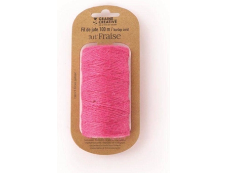 Conjunto de Linhas de Juta GRAINE CRÉATIVE Rosa (100 m x 2 mm)