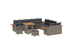 Maison Exclusive - Conjunto De Sofá De Jardim Com Almofada 13 Pcs Cinzeto