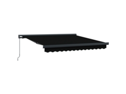 Conjunto 1 Toldo Retrátil Vidaxl Preto Lona (350 X 250 Cm)