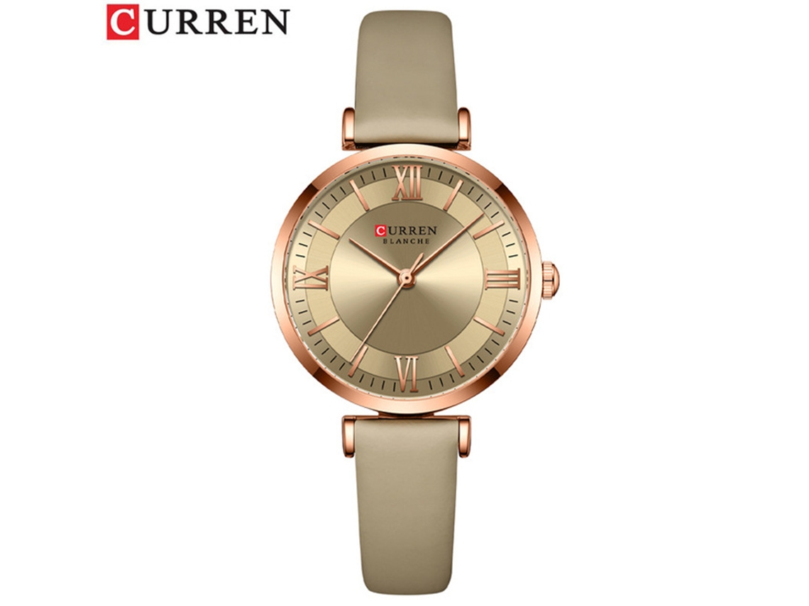Relógio Feminino MDUG de Quartzo, Pulseira de Couro, Casual (azul Claro)