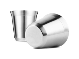 Conjunto De 2 Copo De Café Espresso Inox, Parede Dupla Isolada, Lavavajillas Seguro (80ml)