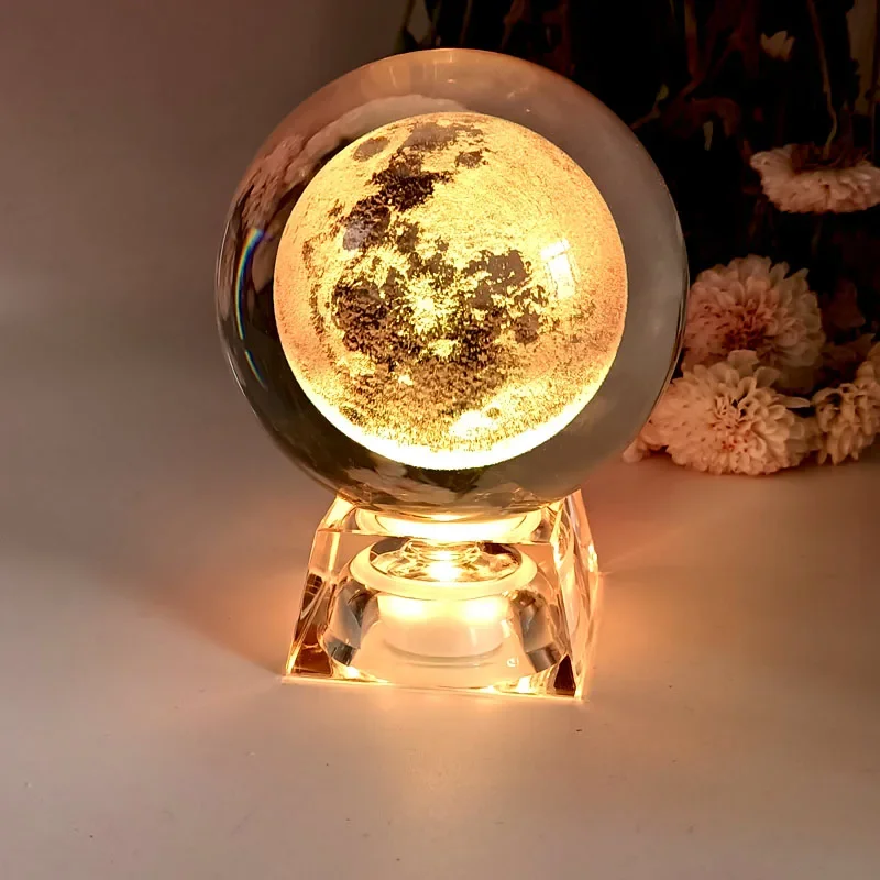 Bola de Cristal, Gravação a Laser, Decoração de Mesa para Casa MDUG