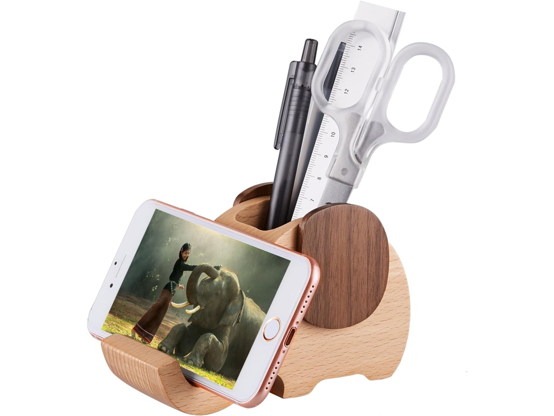 1 Caneta De Elefante, Suporte Para Celular, Presente Feminino, Caneta De Madeira-aquaforge