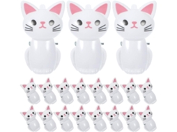 32 Pins Divertidos para Bolsas com Estampa de Gato em Plástico, Batata Doce Frita e Datas Herméticas Armazenar