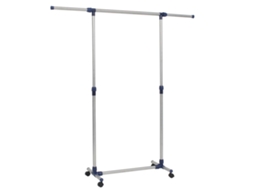 Suporte para roupas VIDAXL Prateado Aço (150 x 44 x 165 cm)