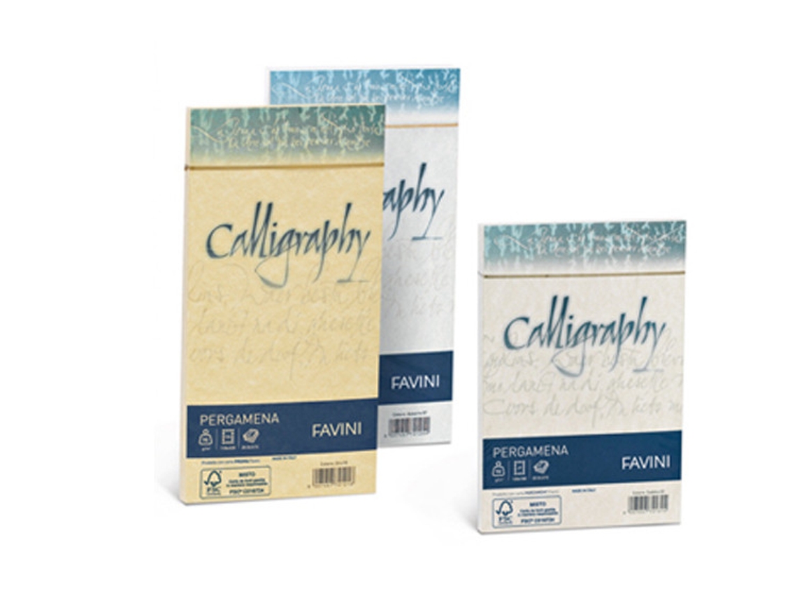 Rolo de caligrafia FAVINI em branco 25 peças
