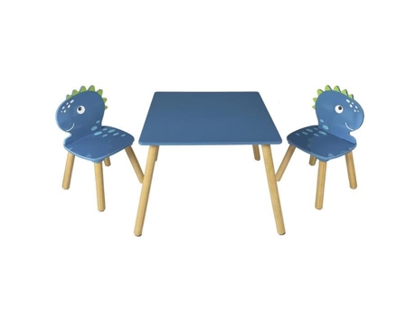 Mesa e 2 Cadeiras Dino Blue Home Deco Kids HOME DECO FACTORY