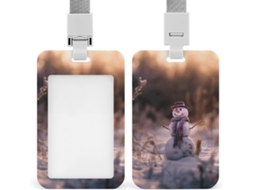 Porta Crachá de Inverno Com Cartões Personalizados Boneco Neve, Protetor de Crachá À Prova D Água,