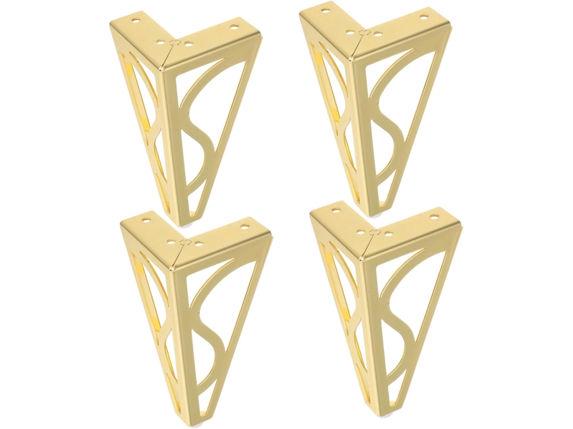Tehaux Conjunto De 4 Pés Metálicos Para Móveis, Sofás, Mesas, Cômodas E Armários Suporte Com Parafusos