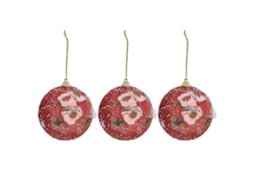 Laxiscreed Conjunto De 3 Bolas De Natal Em Espuma Vermelhas Para Decoração De Árvore Natalícia