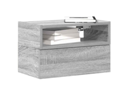 Vidaxl Mesa De Cabeceira De Parede 45x26x28,5 Cm Cinzento Sonoma
