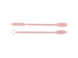 Conjunto de mini espátulas de maquiagem telescópicas retráteis de silicone
