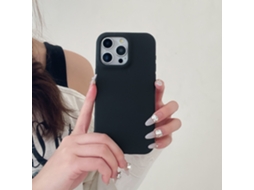 Capa Para Iphone 17 Xym, 2 Unidades, Com Bordas Arredondadas, Em Couro Sintético Preto, Cor Sólida E Simples, Resistente A Quedas.