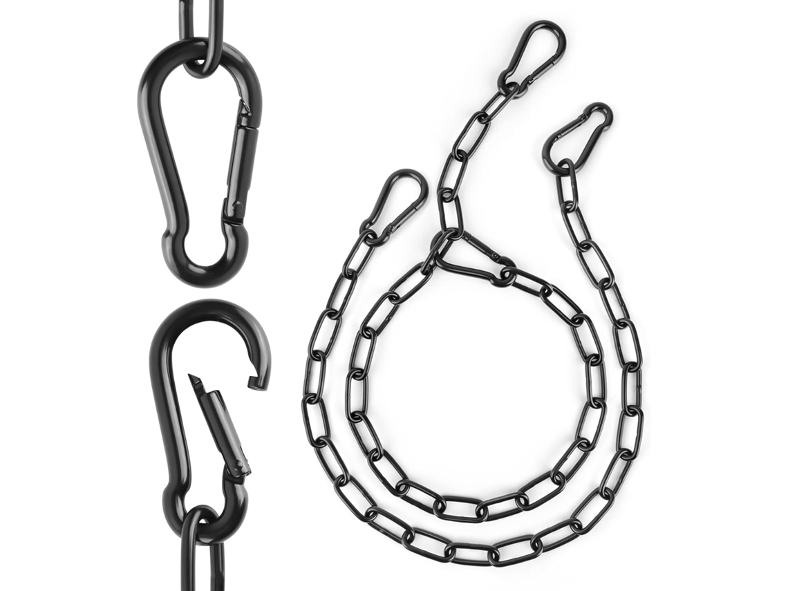 Conjunto De 2 Elos Corrente Com Trava Para Portão Externo - Suspensa Mosquetões, Multifuncional Em Aço Inoxidável.