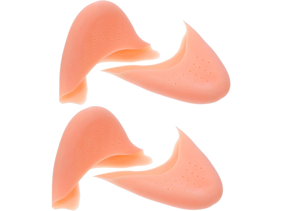 Protetores De Silicone Para Os Dedos Dos Pés Com Orifícios Respiráveis, Compatíveis Com Dedeiras De Gel Femininas, 2 Pares