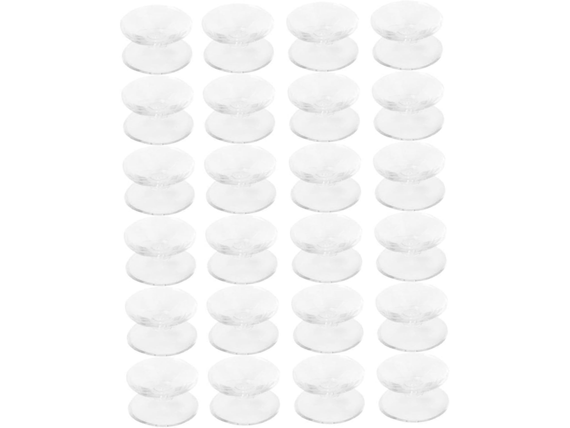 Conjunto De 24 Ventosas Dupla Face Silicone Para Proteger Mesas Vidro E Superfícies Paralelas
