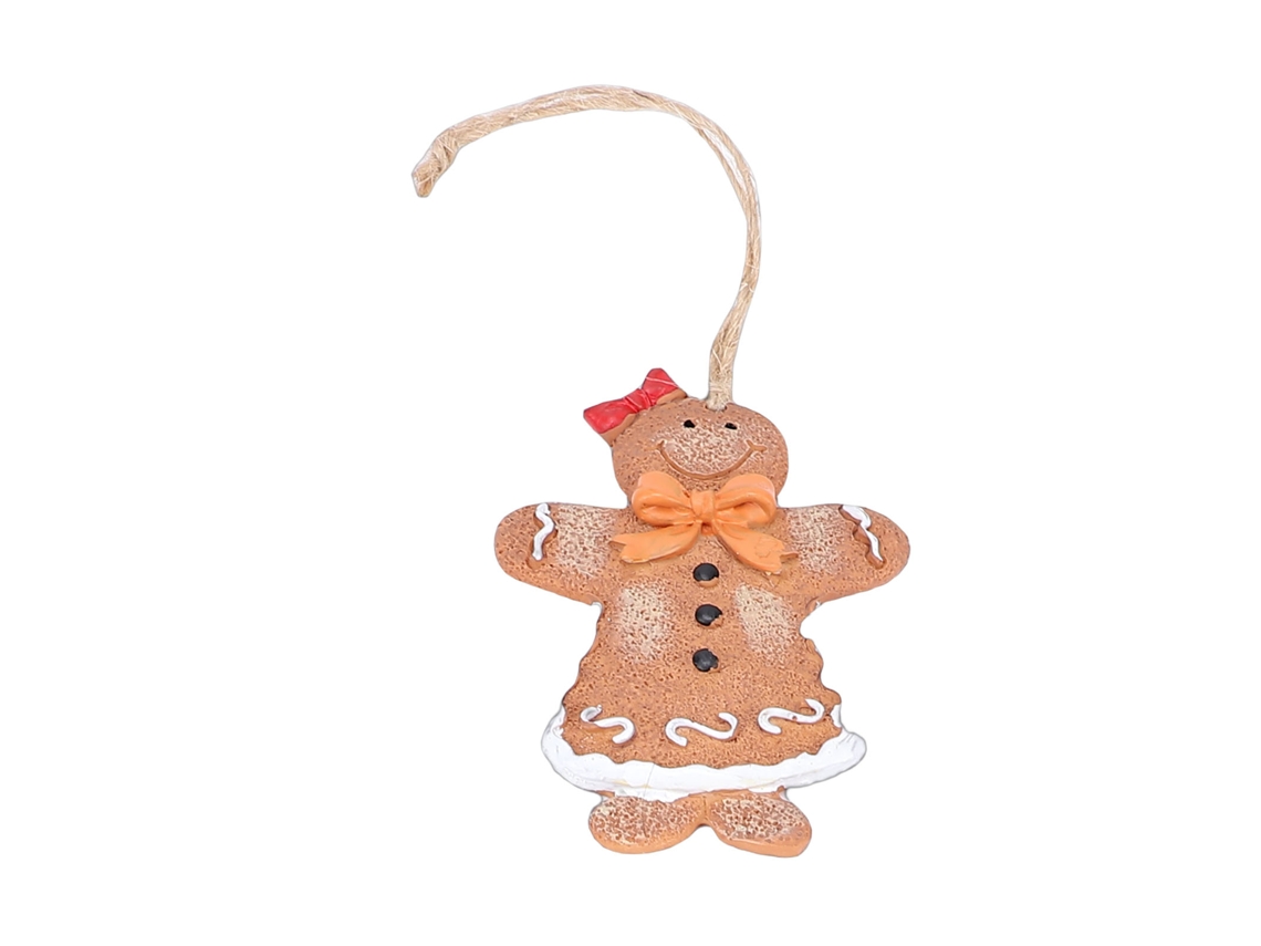 Ornamento De Árvore De Natal Boneco De Gengibre (resina Fofa, 3,5 Polegadas De Altura) Eoocoo