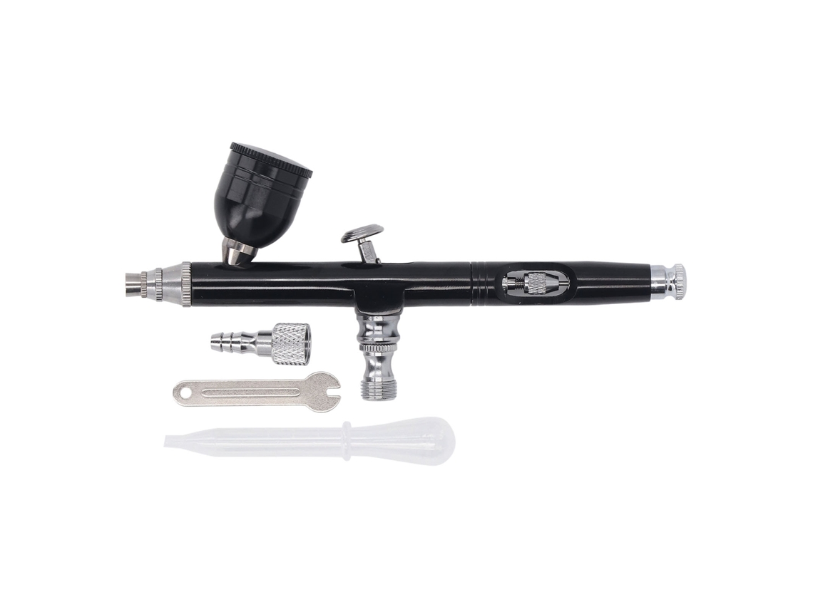 Kit de aerógrafo de 6cc para pintura de modelos, reparo de móveis e confeitaria, diâmetro de 0,3mm
