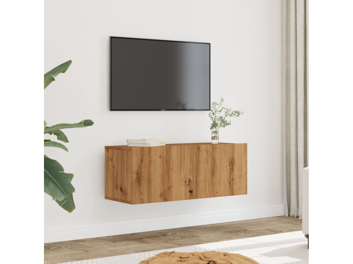 Móveis De Parede Para Tv 2 Pcs 80x30x30 Cm Carvalho Artisiano Dkd Home Decor
