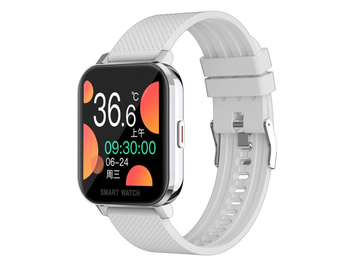 Smartwatch Multifuncional de Pulso Compatível para Ios Android Cinto de Silicone Branco