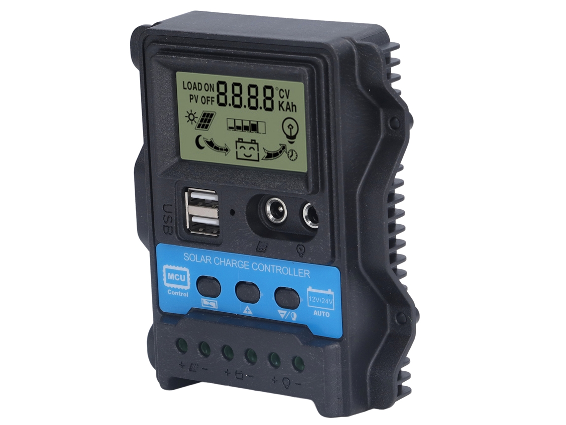 Controlador De Carga Solar Lcd 20a 12v/24v
