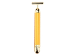 Massageador Facial Elétrico Beauty Bar em Ouro 24k com Formato T para os Braços GOKOCO