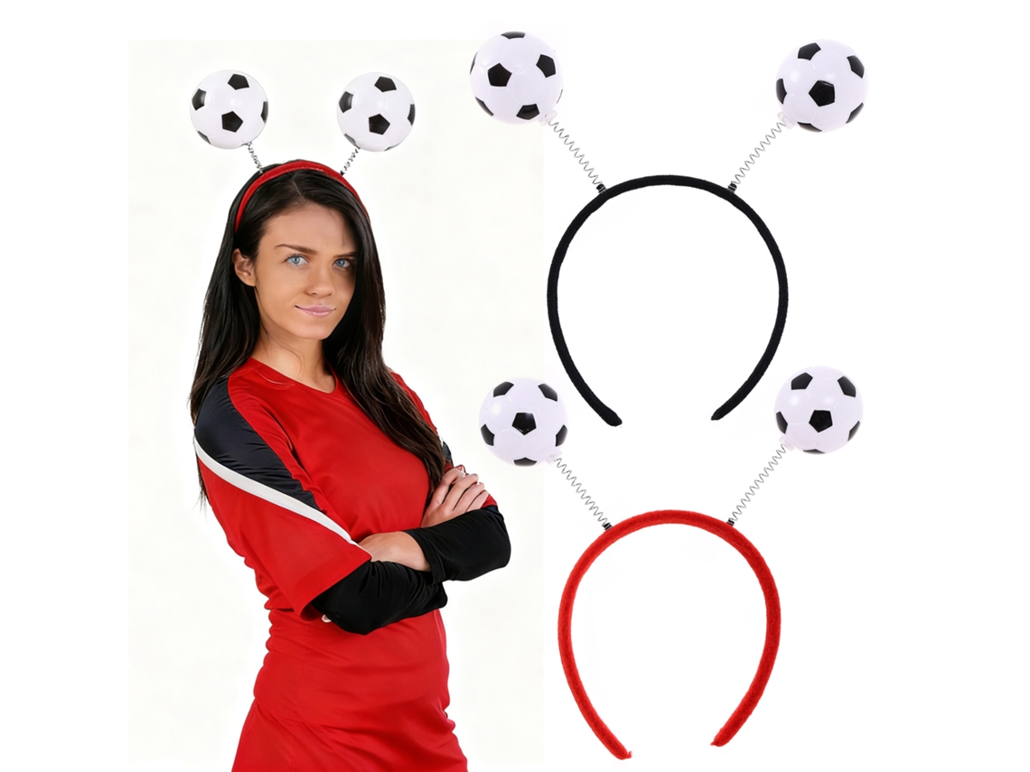 Conjunto de 2 Tiaras de Futebol com Bolhas Decorativas Acessórios para Festas e Presentes Desportivos Eventos para Fãs, Ergonômico, Uso Diá STELASPLEN