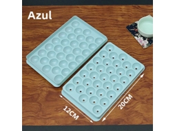 Forma de Gelo com 33 Compartimentos , Feita de Plástico Pp, para Fazer Sorvete. MDUG (20x12cm Azul, 2 Unidades)