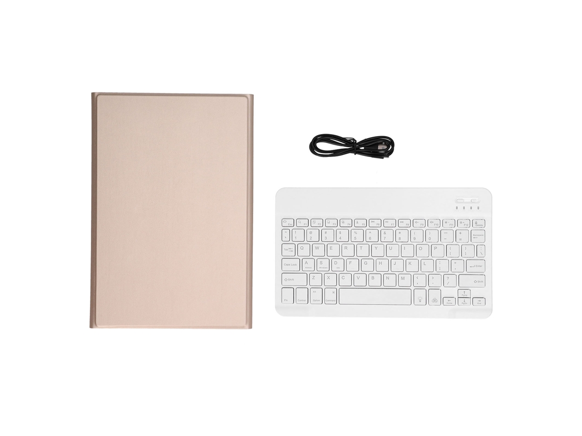 Teclado sem fio (destacável, com capa de couro sintético)
